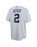 Derek Jeter New York Yankees Nike Home Replica Player Name Jersey - White/Navy