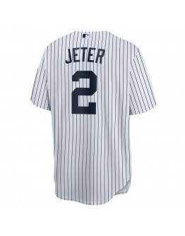 Derek Jeter New York Yankees Nike Home Replica Player Name Jersey - White/Navy