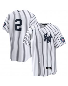 Derek Jeter New York Yankees Nike 2020 Hall of Fame Induction Replica Jersey - White/Navy