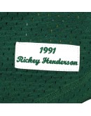 Rickey Henderson Oakland Athletics Mitchell & Ness 1991 Cooperstown Mesh Batting Practice Jersey - Green