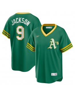 Reggie Jackson Oakland Athletics Nike Road Cooperstown Collection Player Jersey - Kelly Green