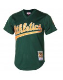 Rickey Henderson Oakland Athletics Mitchell & Ness 1998 Cooperstown Mesh Batting Practice Jersey - Green