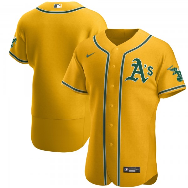 Oakland Athletics Nike Authentic Official Team Jersey - Gold