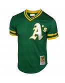 Rickey Henderson Oakland Athletics Mitchell & Ness 1991 Cooperstown Mesh Batting Practice Jersey - Green