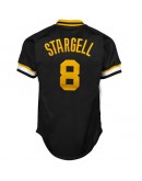 Willie Stargell Pittsburgh Pirates Mitchell & Ness 1982 Authentic Cooperstown Collection Mesh Batting Practice Jersey - Black