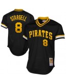 Willie Stargell Pittsburgh Pirates Mitchell & Ness 1982 Authentic Cooperstown Collection Mesh Batting Practice Jersey - Black