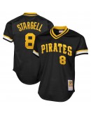 Willie Stargell Pittsburgh Pirates Mitchell & Ness Cooperstown Collection Big & Tall Mesh Batting Practice Jersey - Black