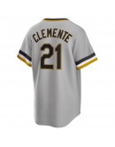 Roberto Clemente Pittsburgh Pirates Nike Road Cooperstown Collection Player Jersey - Gray