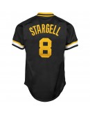 Willie Stargell Pittsburgh Pirates Mitchell & Ness Cooperstown Collection Big & Tall Mesh Batting Practice Jersey - Black