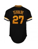 Mitchell & Ness Pittsburgh Pirates Kent Tekulve 1982 Cooperstown Collection Authentic Practice Jersey - Black