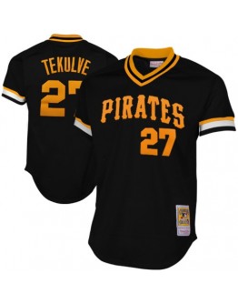 Mitchell & Ness Pittsburgh Pirates Kent Tekulve 1982 Cooperstown Collection Authentic Practice Jersey - Black