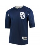 San Diego Padres Majestic Authentic Collection On-Field 3/4-Sleeve Batting Practice Jersey - Navy/White