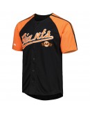 San Francisco Giants Stitches Button-Down Raglan Fashion Jersey - Black