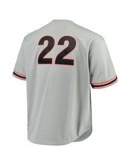 Will Clark San Francisco Giants Mitchell & Ness Big & Tall Cooperstown Collection Mesh Batting Practice Jersey - Gray