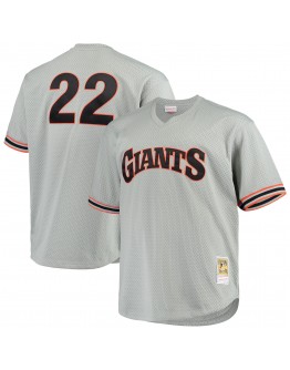 Will Clark San Francisco Giants Mitchell & Ness Big & Tall Cooperstown Collection Mesh Batting Practice Jersey - Gray