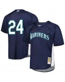 Ken Griffey Jr. Seattle Mariners Mitchell & Ness Cooperstown Collection Mesh Batting Practice Jersey - Navy