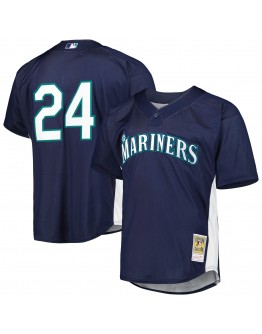 Ken Griffey Jr. Seattle Mariners Mitchell & Ness Cooperstown Collection Mesh Batting Practice Jersey - Navy