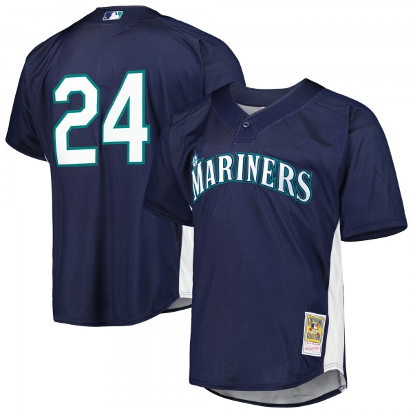 Ken Griffey Jr. Seattle Mariners Mitchell & Ness Cooperstown Collection Mesh Batting Practice Jersey - Navy