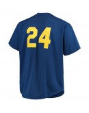 Ken Griffey Jr. Seattle Mariners Mitchell & Ness Big & Tall Cooperstown Collection Mesh Batting Practice Jersey - Royal