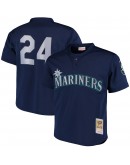 Ken Griffey Jr. Seattle Mariners Mitchell & Ness Cooperstown Collection Mesh Batting Practice Jersey - Navy