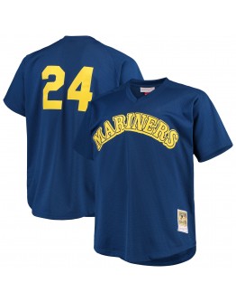 Ken Griffey Jr. Seattle Mariners Mitchell & Ness Big & Tall Cooperstown Collection Mesh Batting Practice Jersey - Royal