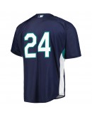 Ken Griffey Jr. Seattle Mariners Mitchell & Ness Cooperstown Collection Mesh Batting Practice Jersey - Navy