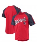 St. Louis Cardinals Stitches Button-Down Raglan Replica Jersey - Red