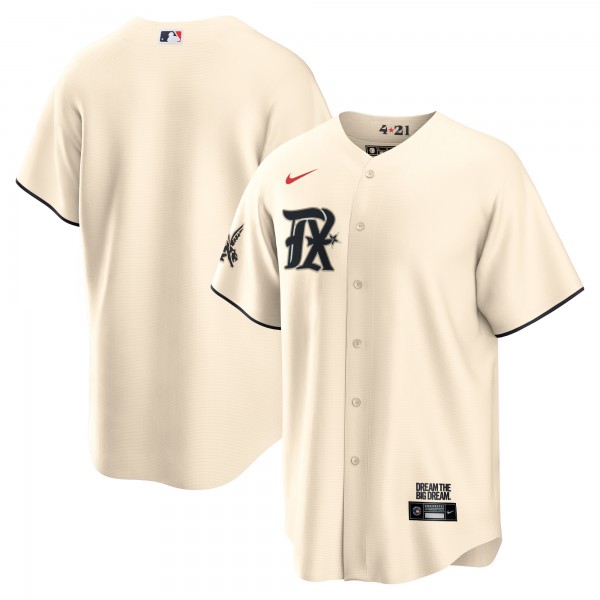  Texas Rangers Nike 2023 City Connect Replica Jersey - Cream