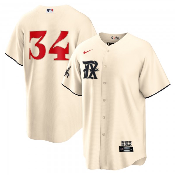 Nolan Ryan Texas Rangers Nike 2023 City Connect Replica Player Jersey - Cream