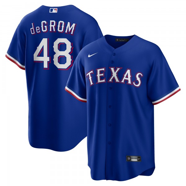 Jacob deGrom Texas Rangers Nike Away Replica Player Jersey - Royal