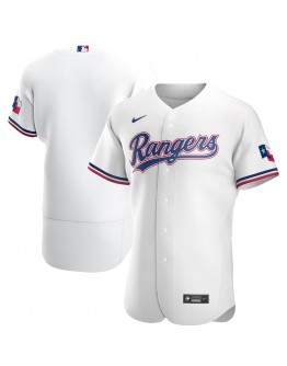 Texas Rangers Nike Home Authentic Team Logo Jersey - White