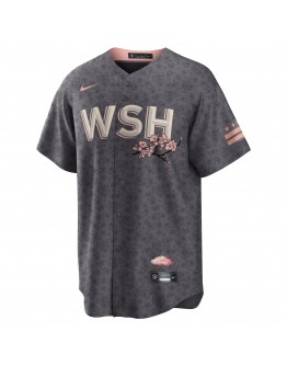 Stephen Strasburg Washington Nationals Nike City Connect Replica Player Jersey - Charcoal