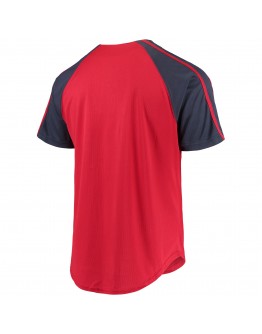 Washington Nationals Stitches Button-Down Raglan Replica Jersey - Red