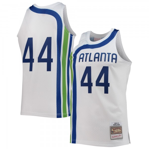 Pete Maravich Atlanta Hawks Mitchell & Ness 1970-71 Hardwood Classics Swingman Jersey - White