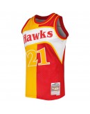 Dominique Wilkins Atlanta Hawks Mitchell & Ness Hardwood Classics 1986/87 Split Swingman Jersey - Yellow/Red