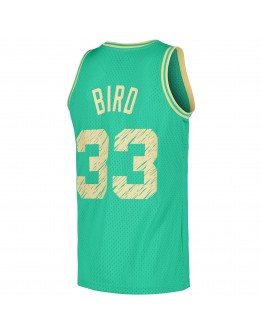 Larry Bird Boston Celtics Mitchell & Ness 1985/86 Swingman Sidewalk Sketch Jersey - Light Green