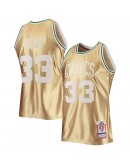 Larry Bird Boston Celtics Mitchell & Ness 75th Anniversary 1985/86 Hardwood Classics Swingman Jersey - Gold