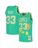 Larry Bird Boston Celtics Mitchell & Ness 1985/86 Swingman Sidewalk Sketch Jersey - Light Green