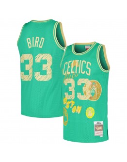 Larry Bird Boston Celtics Mitchell & Ness 1985/86 Swingman Sidewalk Sketch Jersey - Light Green