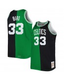 Larry Bird Boston Celtics Mitchell & Ness Big & Tall Hardwood Classics 1985/86 Split Swingman Jersey - Kelly Green/Black