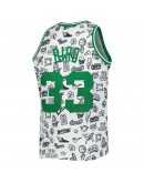 Larry Bird Boston Celtics Mitchell & Ness 1985/86 Hardwood Classics Doodle Swingman Jersey - White