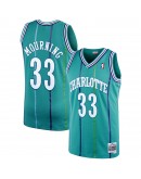 Alonzo Mourning Charlotte Hornets Mitchell & Ness 1992-93 Hardwood Classics Swingman Player Jersey - Teal