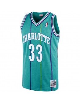 Alonzo Mourning Charlotte Hornets Mitchell & Ness 1992-93 Hardwood Classics Swingman Player Jersey - Teal