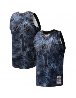 Muggsy Bogues Charlotte Hornets Mitchell & Ness Hardwood Classics 1992/93 Tie-Dye Swingman Jersey - Black