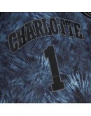 Muggsy Bogues Charlotte Hornets Mitchell & Ness Hardwood Classics 1992/93 Tie-Dye Swingman Jersey - Black