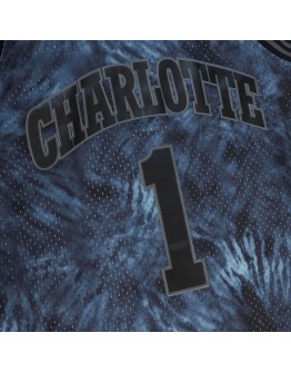 Muggsy Bogues Charlotte Hornets Mitchell & Ness Hardwood Classics 1992/93 Tie-Dye Swingman Jersey - Black