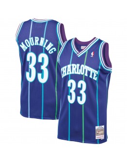 Alonzo Mourning Charlotte Hornets Mitchell & Ness 1994-95 Hardwood Classics Swingman Jersey - Purple