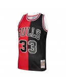 Scottie Pippen Chicago Bulls Mitchell & Ness Hardwood Classics 1997/98 Split Swingman Jersey - Red/Black