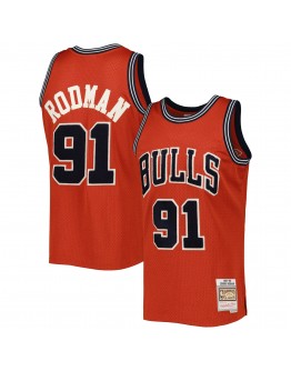 Dennis Rodman Chicago Bulls Mitchell & Ness Hardwood Classics Off-Court Swingman Jersey - Red