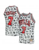 Toni Kukoc Chicago Bulls Mitchell & Ness 1997/98 Hardwood Classics Doodle Swingman Jersey - White